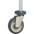 Metro Metro Round-Post Casters - 5" Rubber Swivel with Bumper 7860100